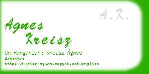 agnes kreisz business card